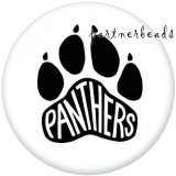 Painted metal Painted metal 20mm snap buttons  snap buttons   dog Pattern  Panthers   Print
