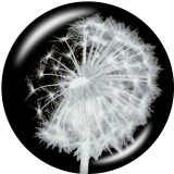 Painted metal 20mm snap buttons  Dandelion   Print