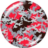 Painted metal 20mm snap buttons   Clover   Flower   Print