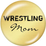 Painted metal 20mm snap buttons  MOM  Print