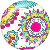 Painted metal 20mm snap buttons Bohemia Pattern  Print