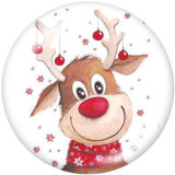 Painted metal Painted metal 20mm snap buttons  snap buttons  Christmas  Deer  Print