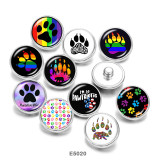 Painted metal Painted metal 20mm snap buttons  snap buttons   dog Pattern  Panthers   Print
