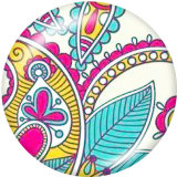 Painted metal 20mm snap buttons Bohemia Pattern  Print
