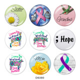 Painted metal 20mm snap buttons  Ribbon  love  Print