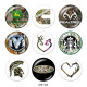 Painted metal 20mm snap buttons  l  love guns  coffee  car Print