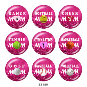 Painted metal Painted metal 20mm snap buttons  snap buttons  Dance  MOM CHEER