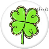 Painted metal Painted metal 20mm snap buttons  snap buttons  Lucky clover  happy easter  Print