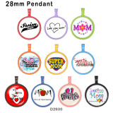 10pcs/lot  MOM  glass picture printing products of various sizes  Fridge magnet cabochon