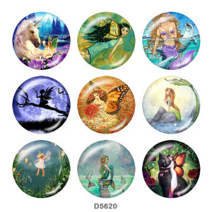 Painted metal Painted metal 20mm snap buttons  snap buttons  Elves   Print