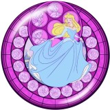 Painted metal 20mm snap buttons  Cartoon   princess    Print