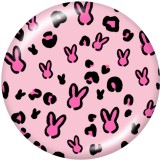 Painted metal 20mm snap buttons  rabbit   Print