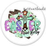 Painted metal Painted metal 20mm snap buttons  snap buttons  rabbit   happy easter  Print