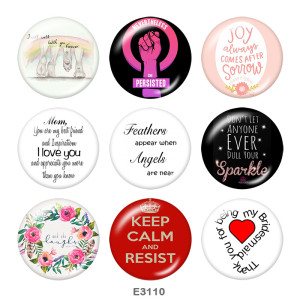 Painted metal Painted metal 20mm snap buttons  snap buttons  Keep  Calm   Print