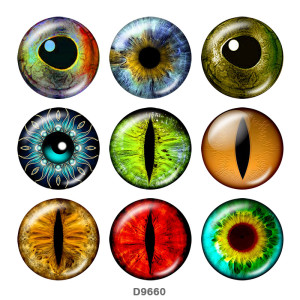 Painted metal 20mm snap buttons   pattern  eye  Print
