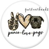 Painted metal Painted metal 20mm snap buttons  snap buttons  Peace  love  Faith  Cat   Print