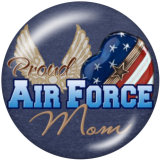 Painted metal Painted metal 20mm snap buttons  snap buttons  Air  Force  MOM  Print