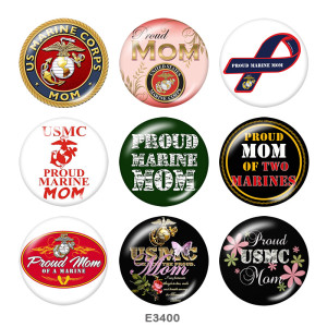 Painted metal Painted metal 20mm snap buttons  snap buttons  Usmc  Print