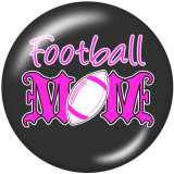 Painted metal Painted metal 20mm snap buttons  snap buttons  Football  MOM CHEER  Print