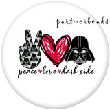 Painted metal Painted metal 20mm snap buttons  snap buttons  Peace  love  usme   Print