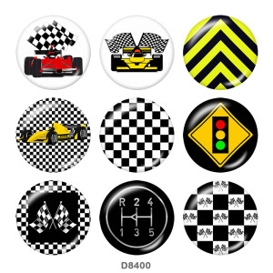 Painted metal 20mm snap buttons  Car   Print