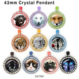 10pcs/lot  Cat  Wolf   Dog  glass picture printing products of various sizes  Fridge magnet cabochon