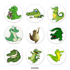 Painted metal Painted metal 20mm snap buttons  snap buttons  crocodile  Print