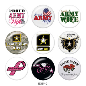 Painted metal Painted metal 20mm snap buttons  snap buttons  Army Print