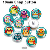 10pcs/lot  Cartoon  Owl  glass picture printing products of various sizes  Fridge magnet cabochon