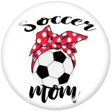 Painted metal 20mm snap buttons  MOM   Print