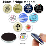10pcs/lot  Cross  glass picture printing products of various sizes  Fridge magnet cabochon