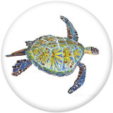 Painted metal Painted metal 20mm snap buttons  snap buttons  Sea turtle  Print Beach Ocean