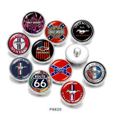Painted metal 20mm snap buttons   Car  sign   Print