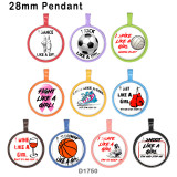 10pcs/lot Ribbon Volleyball   glass picture printing products of various sizes  Fridge magnet cabochon