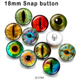10pcs/lot  eye  color  glass picture printing products of various sizes  Fridge magnet cabochon
