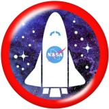 Painted metal 20mm snap buttons  NASA    Print