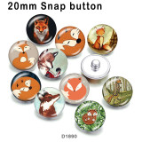 10pcs/lot  Fox   glass picture printing products of various sizes  Fridge magnet cabochon