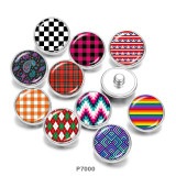 Painted metal 20mm snap buttons  color  pattern   Print