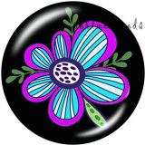 Painted metal Painted metal 20mm snap buttons  snap buttons   Flower  Print