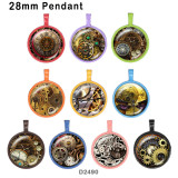 10pcs/lot  Gear  glass picture printing products of various sizes  Fridge magnet cabochon