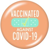 Painted metal 20mm snap buttons   I  Got my vaccine   Print
