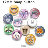 10pcs/lot  Cartoon  Elephant  Owl glass picture printing products of various sizes  Fridge magnet cabochon