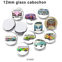 10pcs/lot  Car  glass picture printing products of various sizes  Fridge magnet cabochon