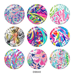 Painted metal 20mm snap buttons   pattern  Print