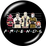 Painted metal Painted metal 20mm snap buttons  snap buttons  Friends  music   Print