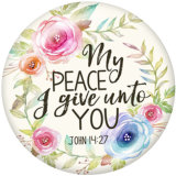 Painted metal Painted metal 20mm snap buttons  snap buttons  Flower  words  Print
