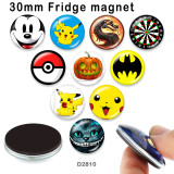 10pcs/lot  Cartoon  pet  glass picture printing products of various sizes  Fridge magnet cabochon