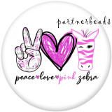 Painted metal Painted metal 20mm snap buttons  snap buttons  Peace  love  Faith  Cat   Print