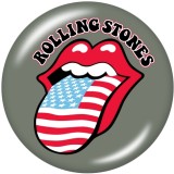 Painted metal 20mm snap buttons  Lip kiss  Famous  music   Print