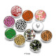 Painted metal 20mm snap buttons    Pattern   Print